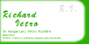 richard vetro business card